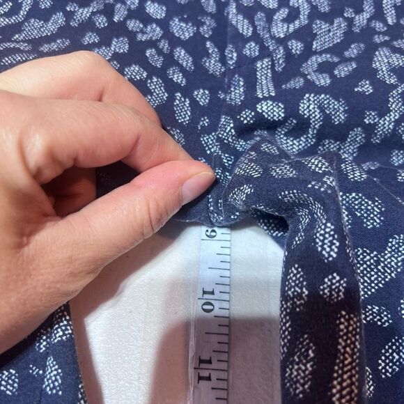 Banana Republic Women's Animal Print Flat Front Ryan Trouser Pant Navy Blue Sz 4 - Picture 8 of 12